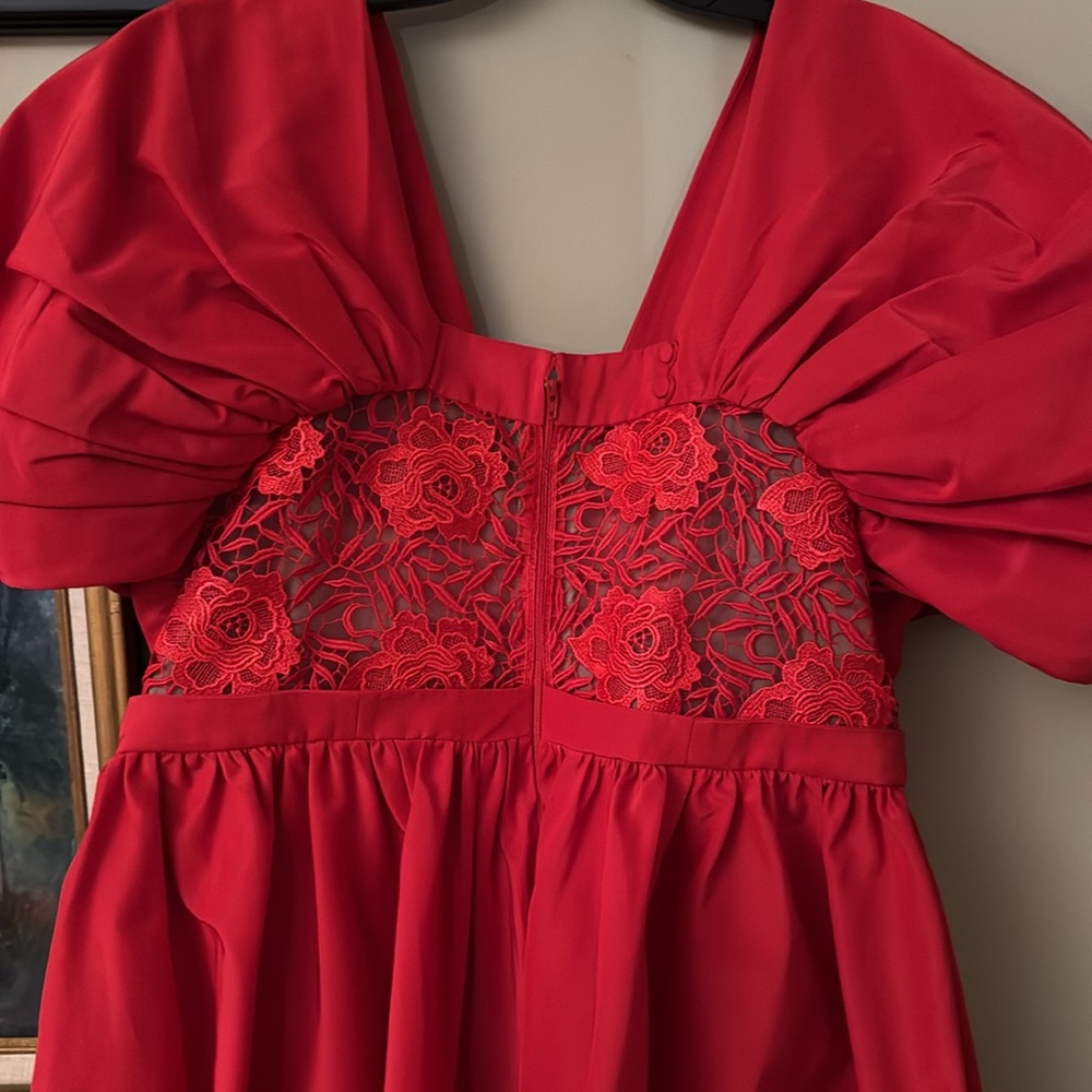 ALEXANDER MCQUEEN Cocoon Gown Dress In Valentine Red Size 8/10  M L Large 44 - Picture 8 of 16